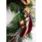 30” Cordless Prelit Crimson & Gold Holiday Wreath Festive & Elegant Christmas Decor